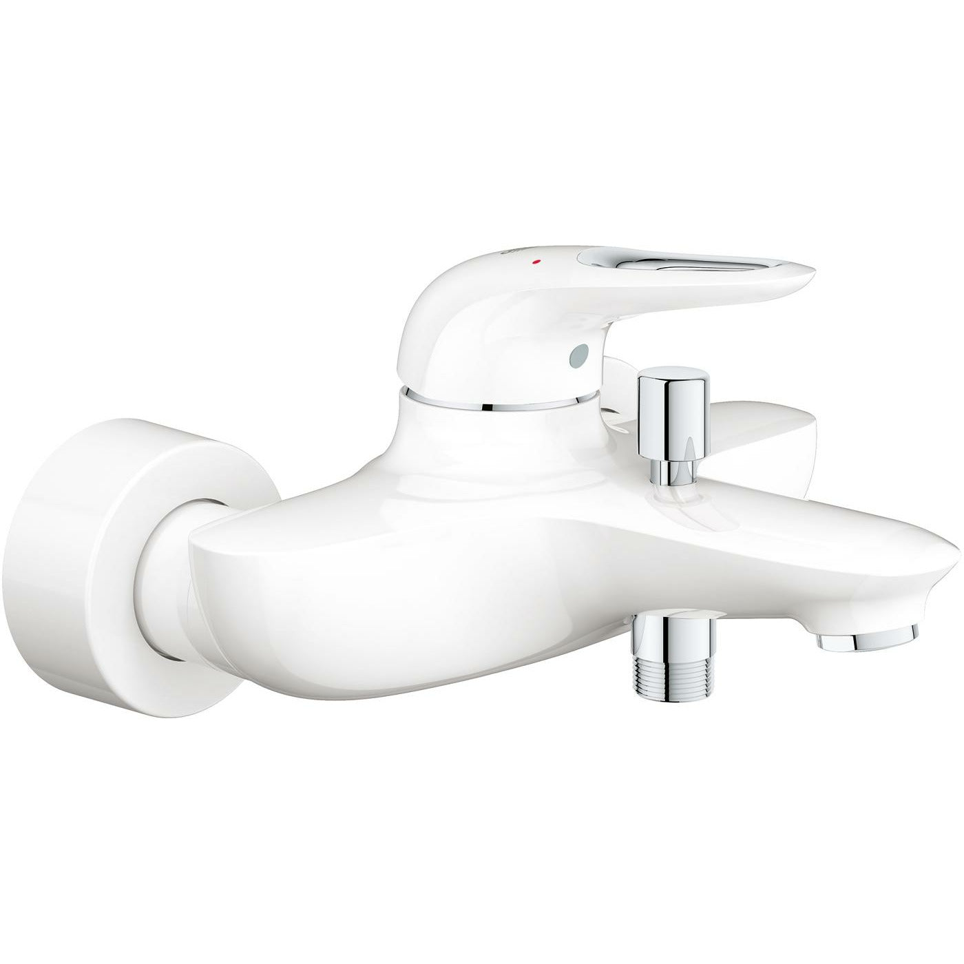 Grohe Wall Mounted Moon White Eurostyle Single-lever bath/shower mixer 1/2" - Letta London - 