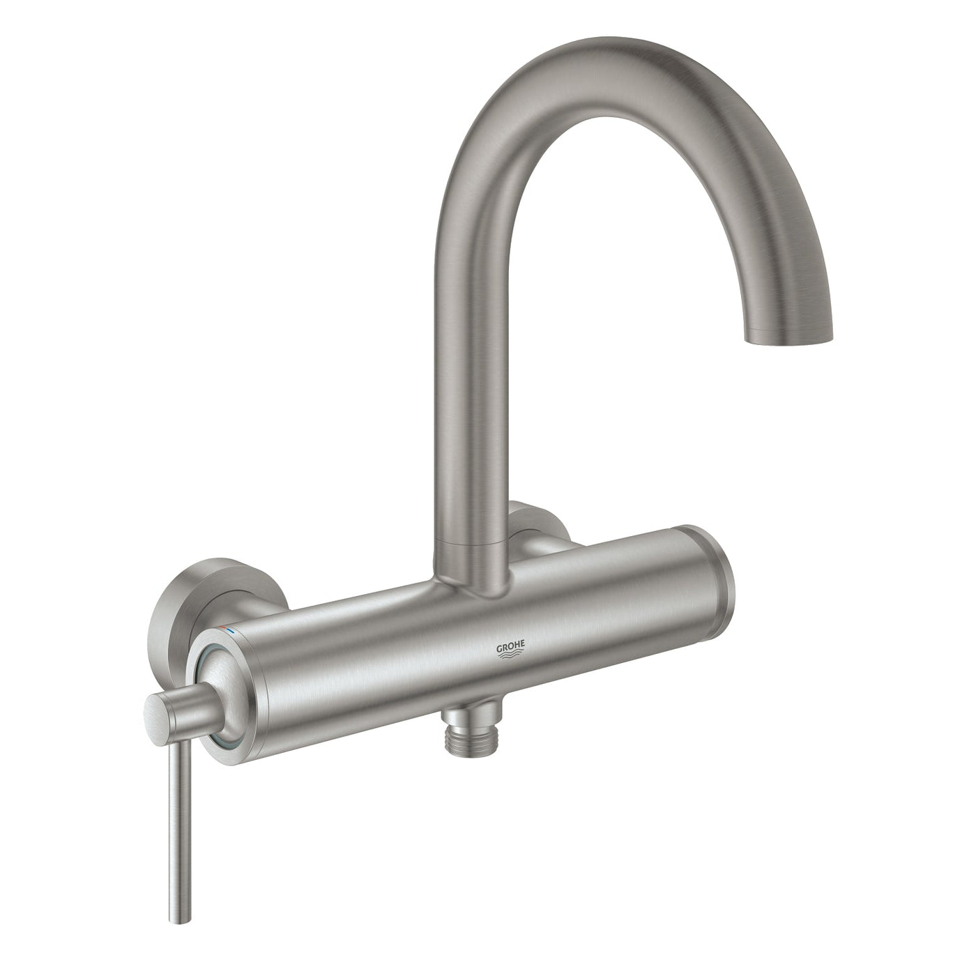 Grohe Wall Mounted Supersteel Atrio Single-lever bath/shower mixer 1/2" - Letta London - 