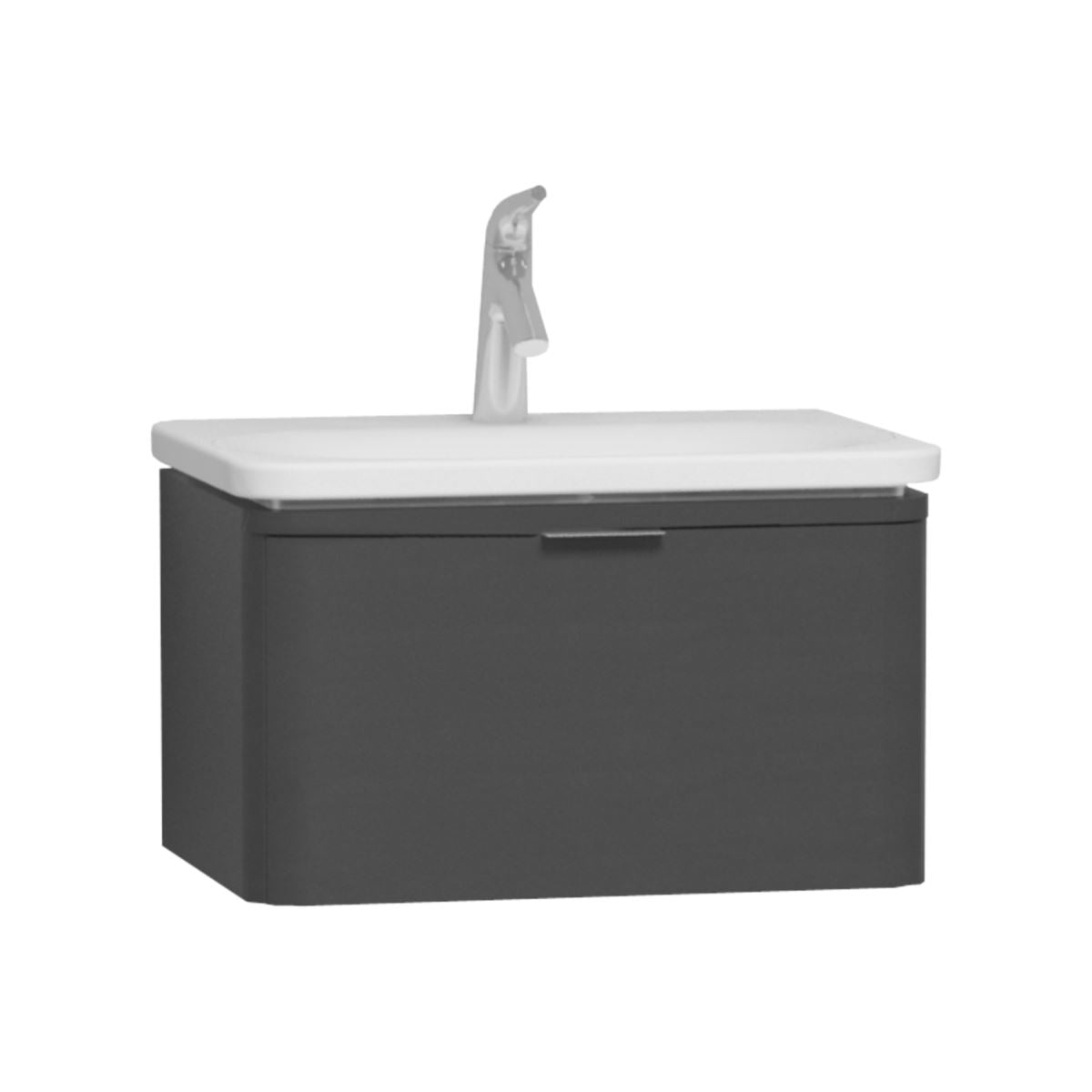 High Gloss Anthracite Nest Trendy Vanity unit 56316 - Letta London - 