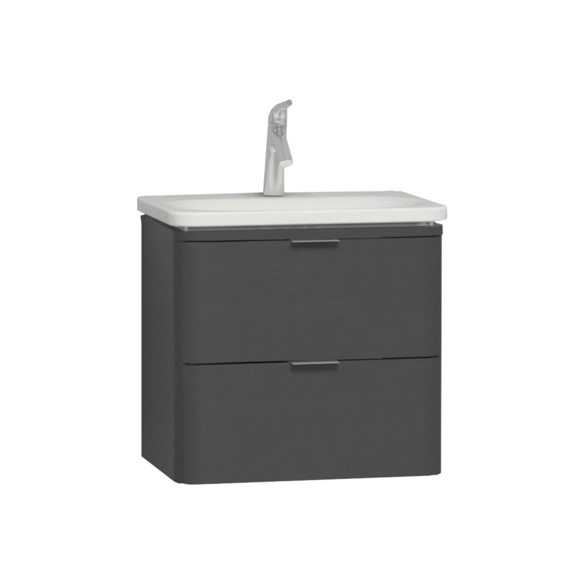 High Gloss Anthracite Nest Trendy Vanity unit 56325 - Letta London - 