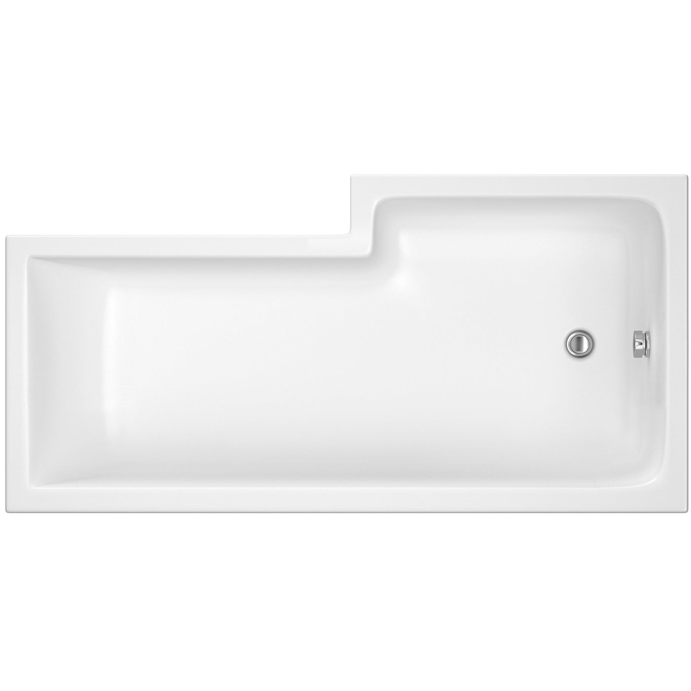 Left Hand Square Shower Bath - Perfect space saving design - Letta London - 