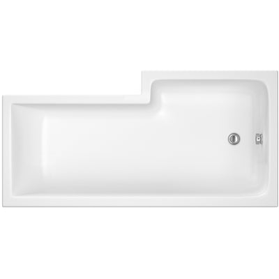 Left Hand Square Shower Bath - Perfect space saving design - Letta London - 