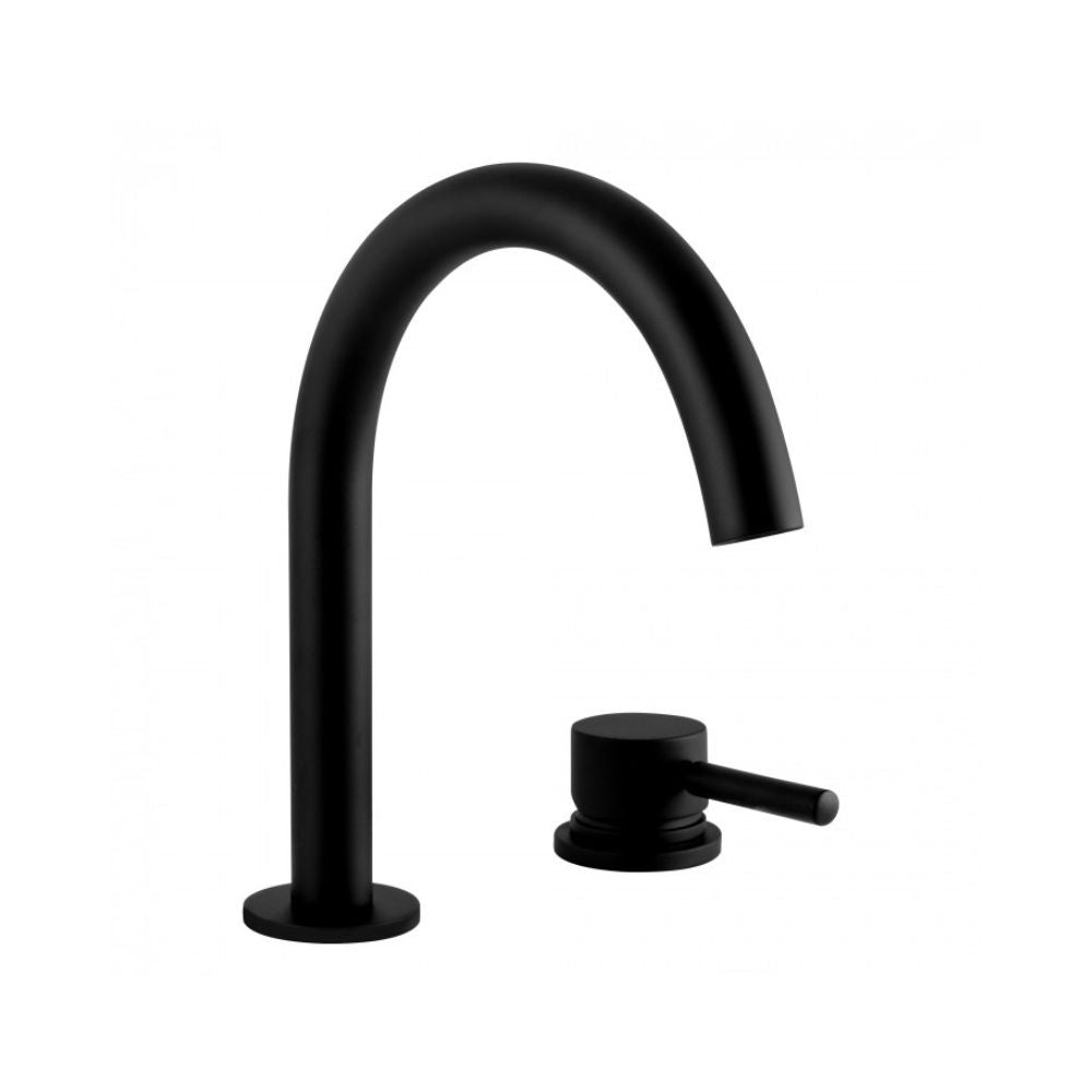 M-Line 2 Hole deck mounted Basin Mixer, Matt Black