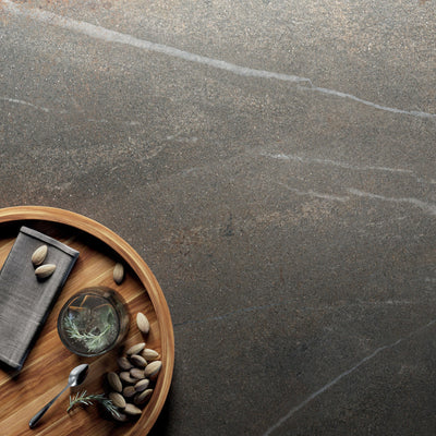 Mud Grey Tile - a Distinctive, natural stone with veins & texture - Letta London - 