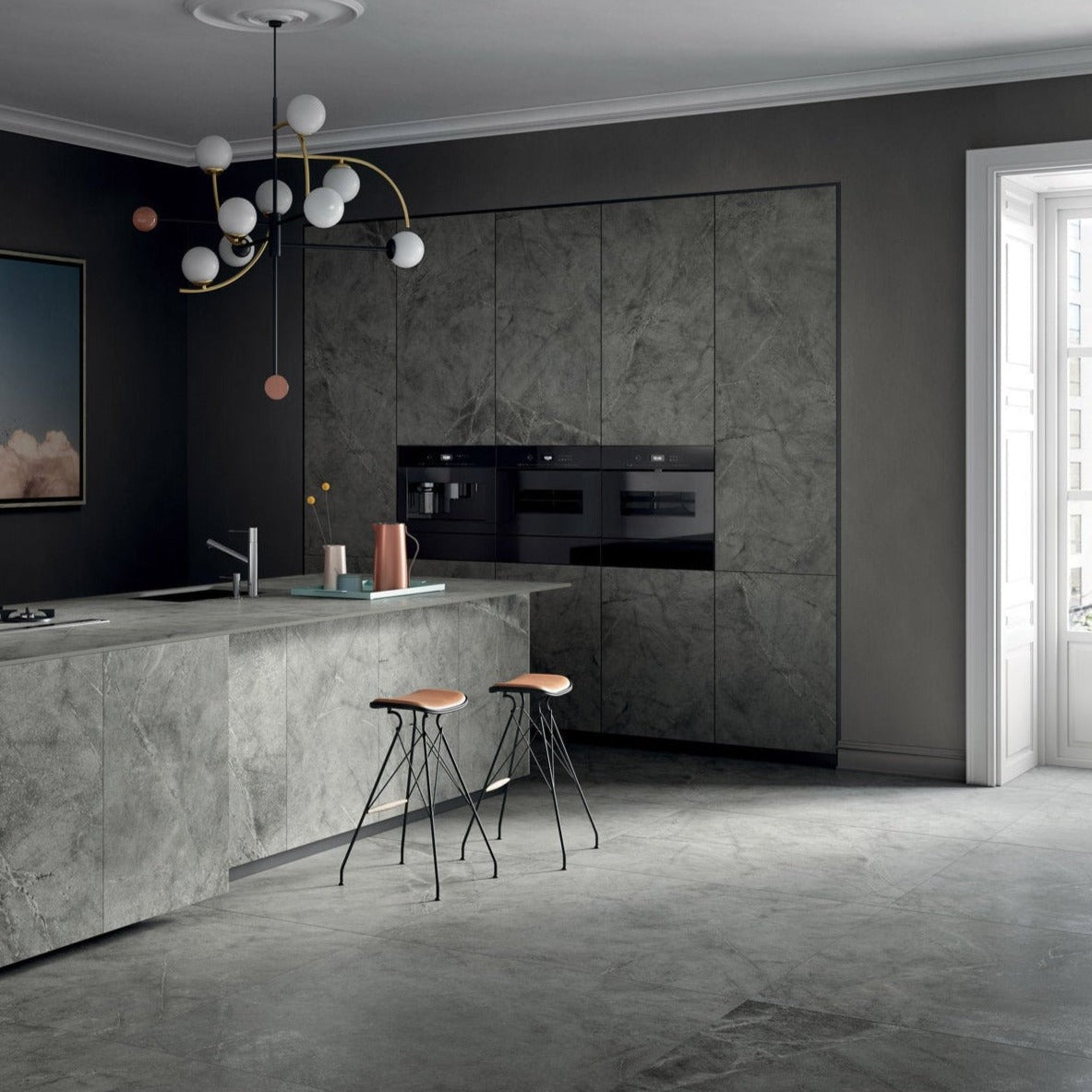 Premium Smoke Grey Tile - Captivating stone charm with detailed textures - Letta London - 