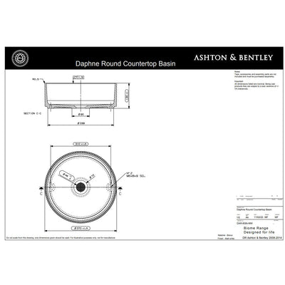 Round Countertop Basin 37cm | DAPHNE - Ashton & Bentley