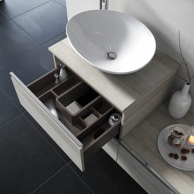 Frontline White Galaxy Round Countertop Basin for Vida Vanity Unit