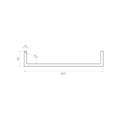 Saneux Anthracite Wall Mounted Washbasin 500mm - Letta London - Vanity Units
