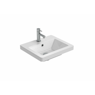 Saneux Gloss White AIR 40cm Washbasin 1TH - Letta London - 