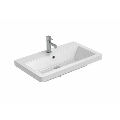 Saneux Gloss White AIR 60x35cm Washbasin 1TH - Letta London - 