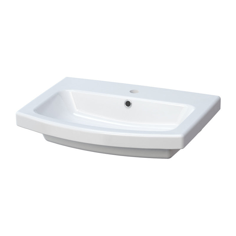 Saneux Gloss White I-LINE 60 x 45cm Washbasin 1TH - Letta London - 