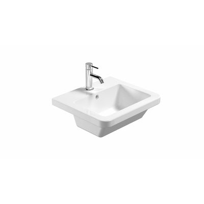 Saneux Gloss White INDIGO 50cm washbasin 1TH - Letta London - 