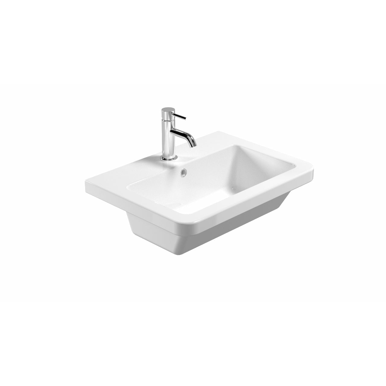 Saneux Gloss White INDIGO 60cm washbasin 0TH - Letta London - 