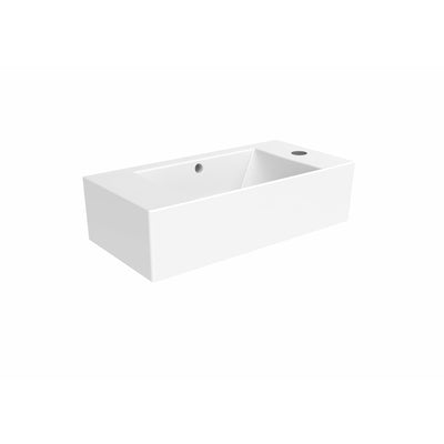 Saneux Gloss White MATTEO 51cm Washbasin Right tap hole - Letta London - 