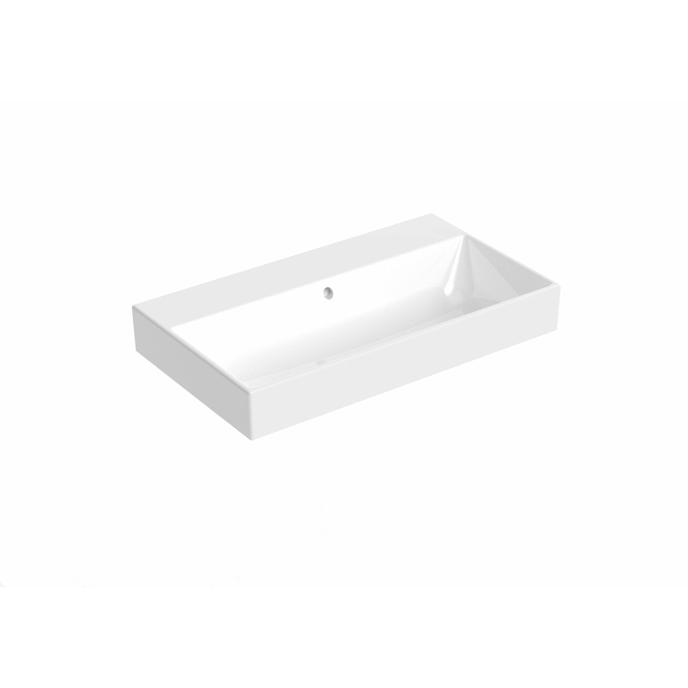 Saneux Gloss White QUADRO 80cm Washbasin 0TH Gloss White - Letta London - 