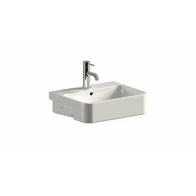 Saneux Gloss White UNI 50cm Semi Reccesed Washbasin - Letta London - 