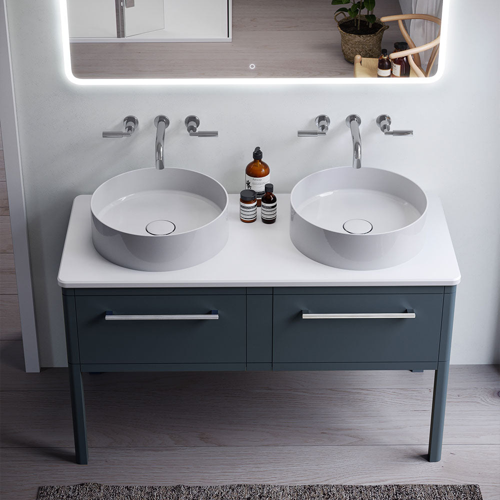 Saneux Matt Fiord Floor Standing Vanity Unit and Sink (1200mm) - Letta London - Vanity Units