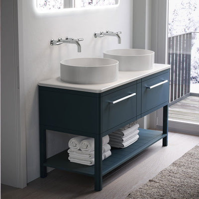 Saneux Matt Fiord Floor Standing Vanity Unit and Sink (1200mm) - Letta London - Vanity Units