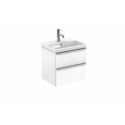 Saneux Matt Fiord Wall-Mounted Vanity Unit and Sink (600mm) - Letta London - Wall Hung Vanity Units