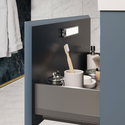 Saneux Matt Fiord Wall-Mounted Vanity Unit and Sink (600mm) - Letta London - Wall Hung Vanity Units