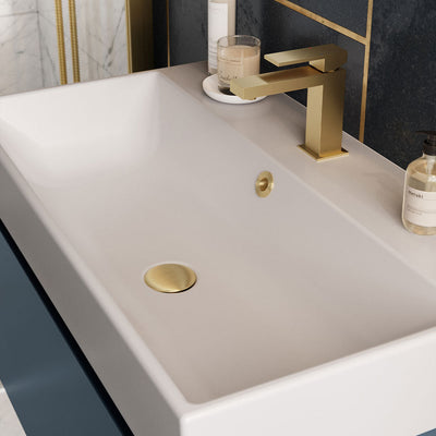 Saneux Matt Fiord Wall-Mounted Vanity Unit and Sink (600mm) - Letta London - Wall Hung Vanity Units