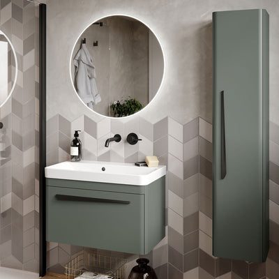 Saneux Matt Sage Wall Hung Vanity Unit and Sink (700mm) - Letta London - Wall Hung Vanity Units