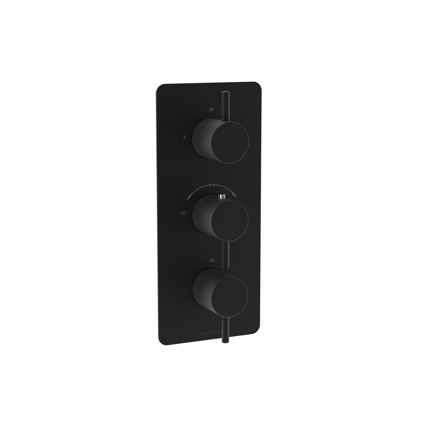 Saneux Matte Black COS 3 Way Finish Set Matt Black - Letta London - Thermostatic Showers