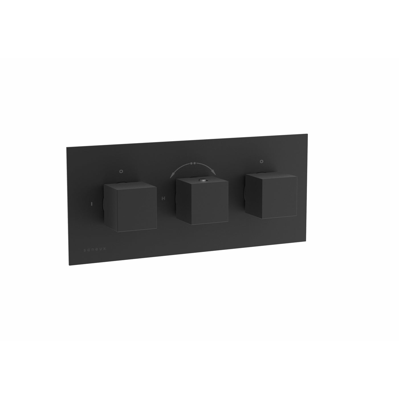 Saneux Matte Black TOOGA 3 Way Finish Set Landscape/Matt Black - Letta London - Thermostatic Showers