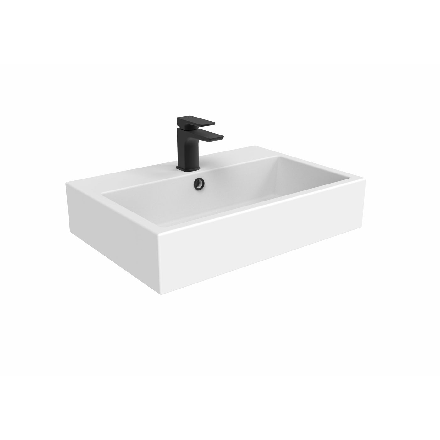 Saneux Matte White MATTEO 60cm Washbasin Matte White - Letta London - 