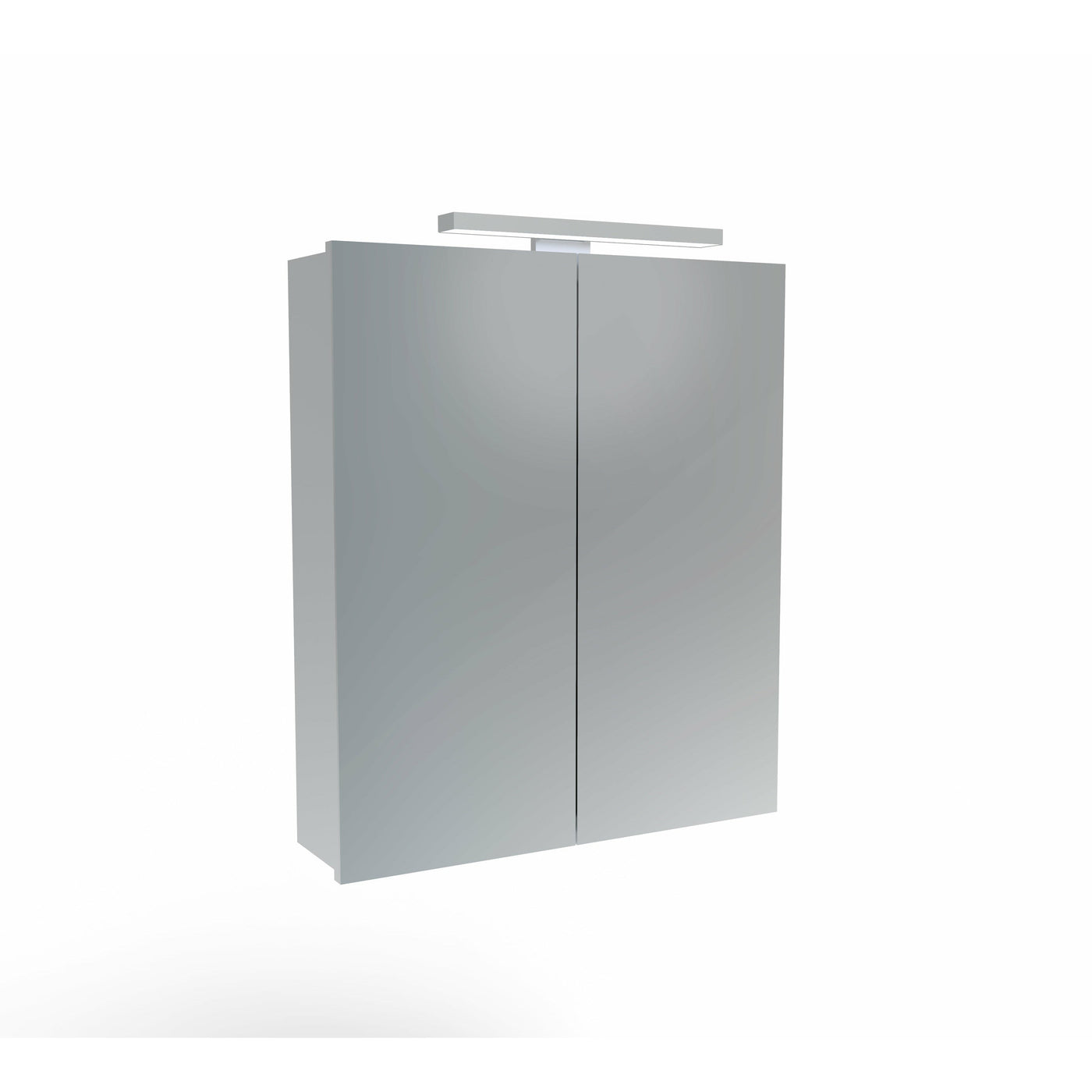 Saneux OLYMPUS H700 x W600 (2 Door) illuminated cabinet 4500K Top lighting profile, Demister Pad & Mirrored back - Letta London - Mirror Cabinets