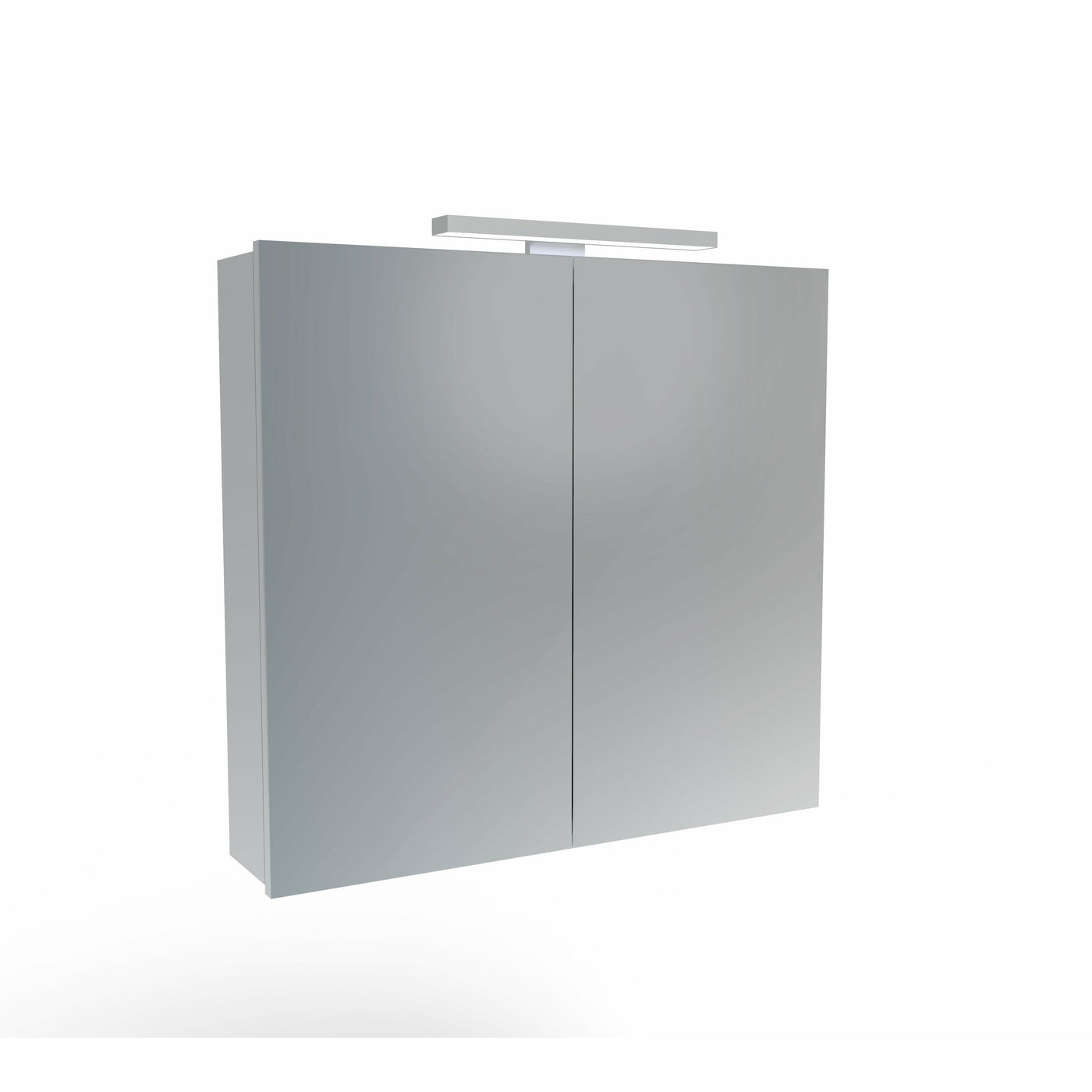 Saneux OLYMPUS H700 x W750 (2 Door) illuminated cabinet 4500K Top lighting profile, Demister Pad & Mirrored back - Letta London - Mirror Cabinets