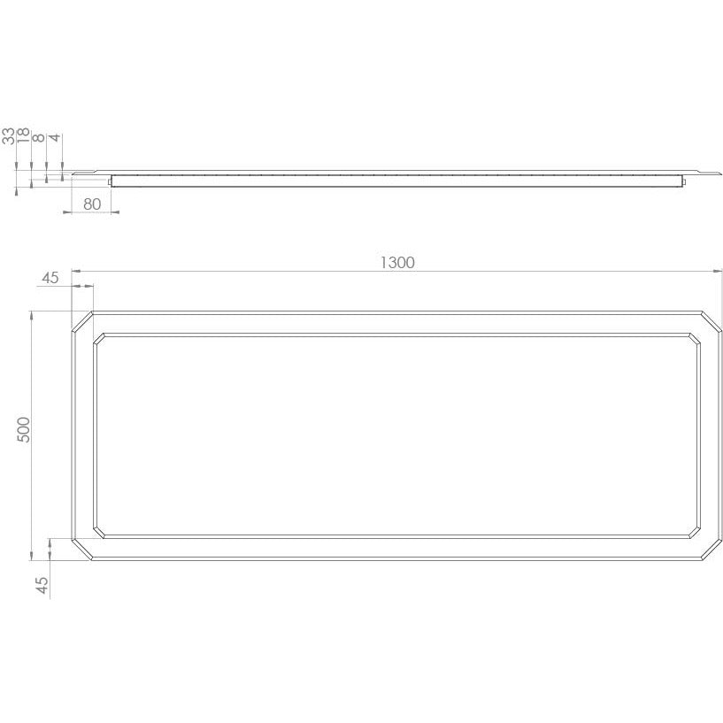 Saneux REGENCY 130cm Bevelled Mirror Double layered bevelled mirror - Letta London - Standard Mirrors
