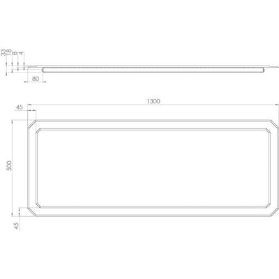 Saneux REGENCY 130cm Bevelled Mirror Double layered bevelled mirror - Letta London - Standard Mirrors