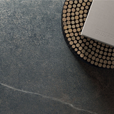 Smoke Grey - a dark stone effect tile creating a dramatic statement - Letta London - 