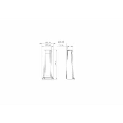 SOFIA 60x45cm washbasin with full pedestal - Letta London - 