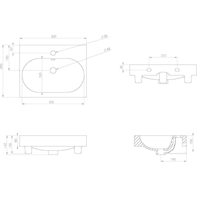 Austen 1 Draw Wall Mounted Bathroom Unit & Basin