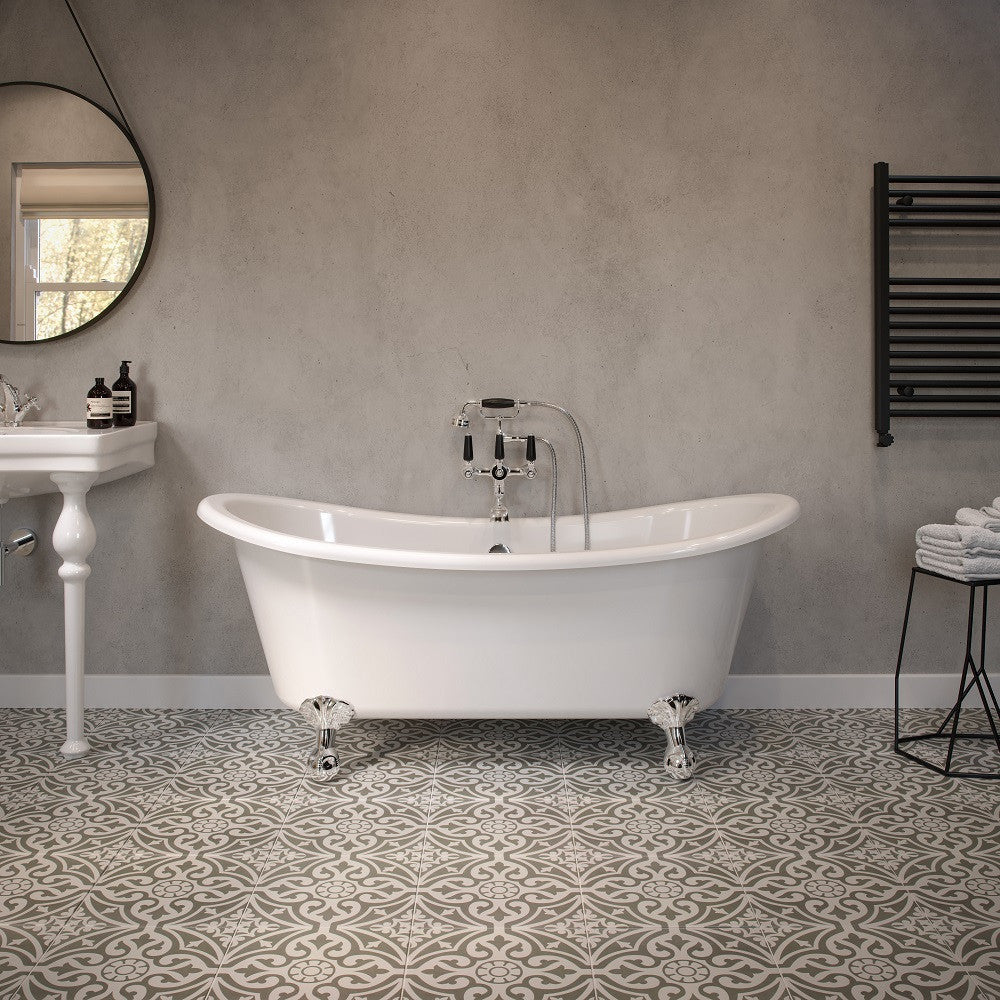Traditional Roll Top Bath 1640 x 700mm - Frontline | Blenheim - Letta London - Freestanding Bath