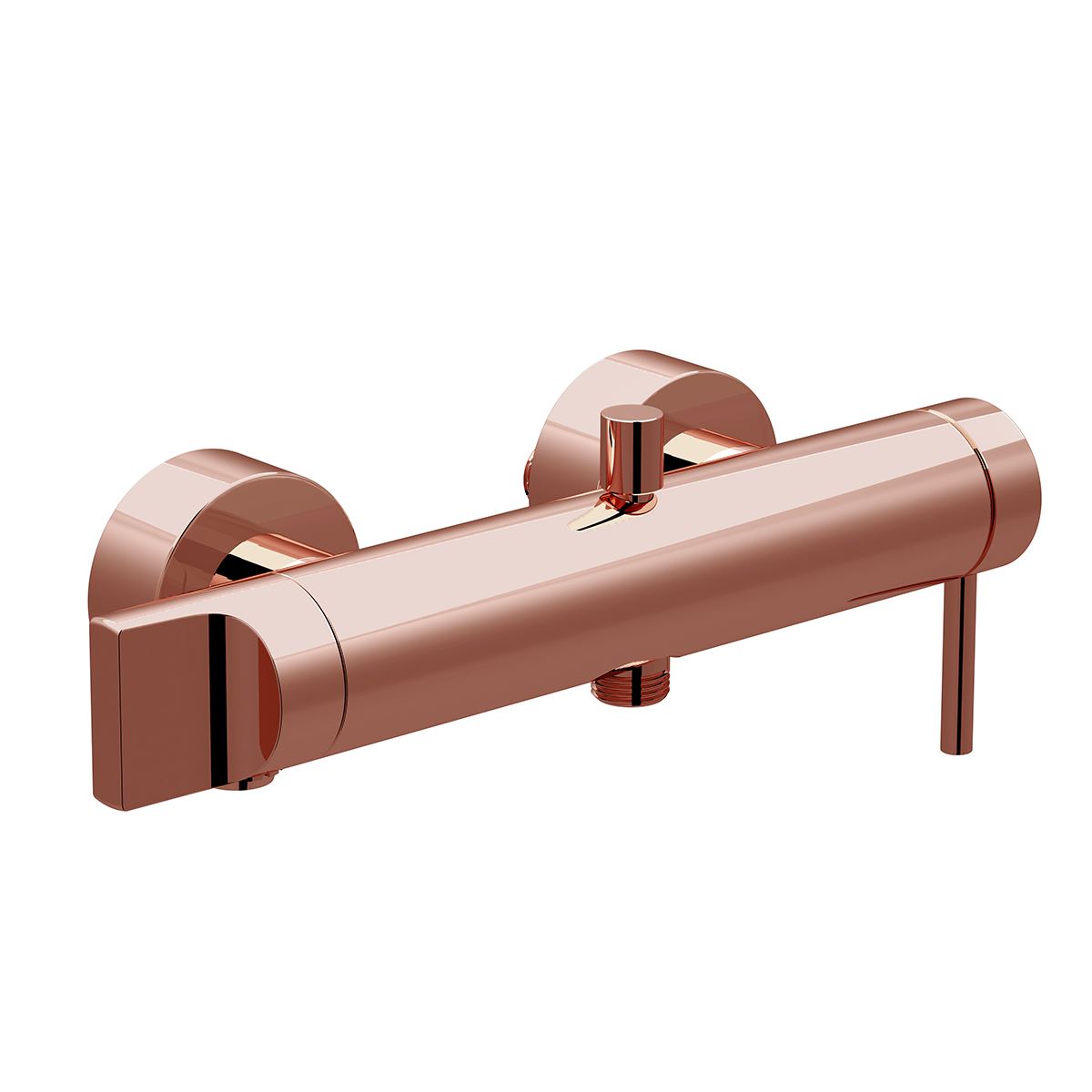Wall Mounted Polished Copper Origin Bath/Shower Mixer - Letta London - Wall Mounted Bath Tap